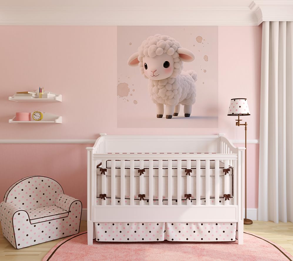 Vinilo decorativo oveja para pared habitación infantil miniatura 3