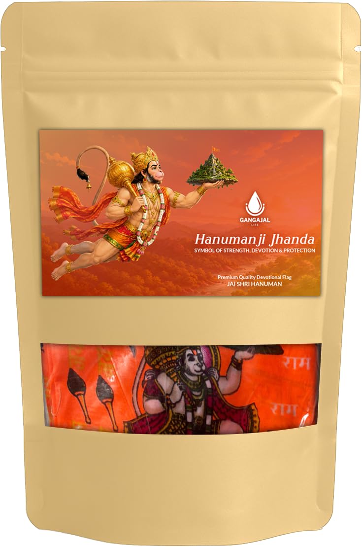 Hanuman Ji Jhanda Flag | Bajrangbali Dhwaj Pataka for Home, Temple, Vehicle & Religious Ceremonies | Sacred Hindu Religious Flag | Sacred Hanuman Ji Jhanda inspired by traditional Hindu devotional and religious practices-image-27