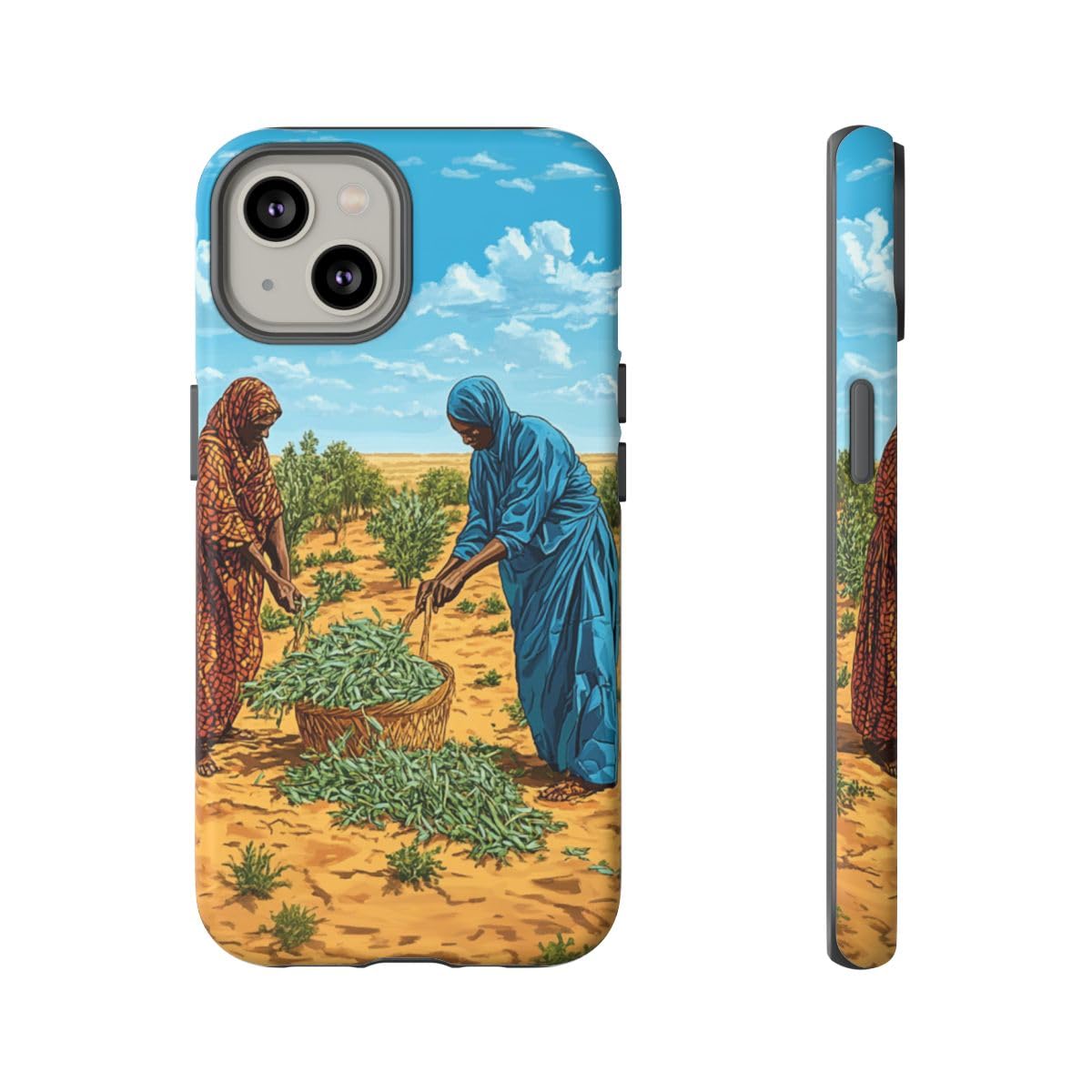 Coque rigide mate iPhone 14 bleue - Protection anti-choc et traces - 5