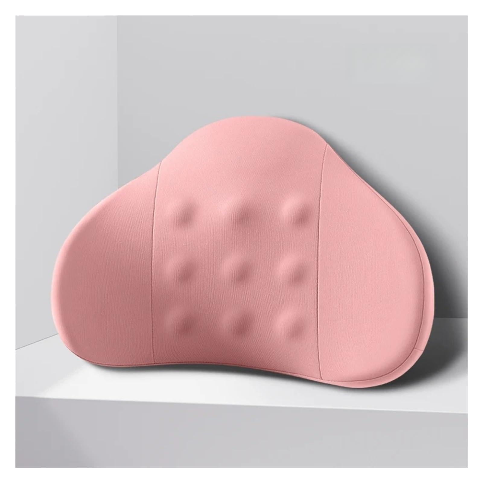 Hviyroi car seat cushion Memory Foam Massage Lumbar Support for Car Office(Pink)