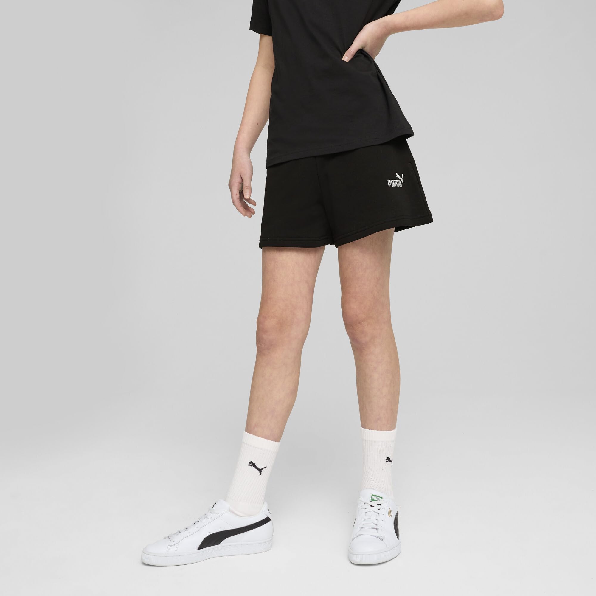 Puma Pantalones Cortos de Punto para niña ESS Small No. 1 Logo Shorts TR G