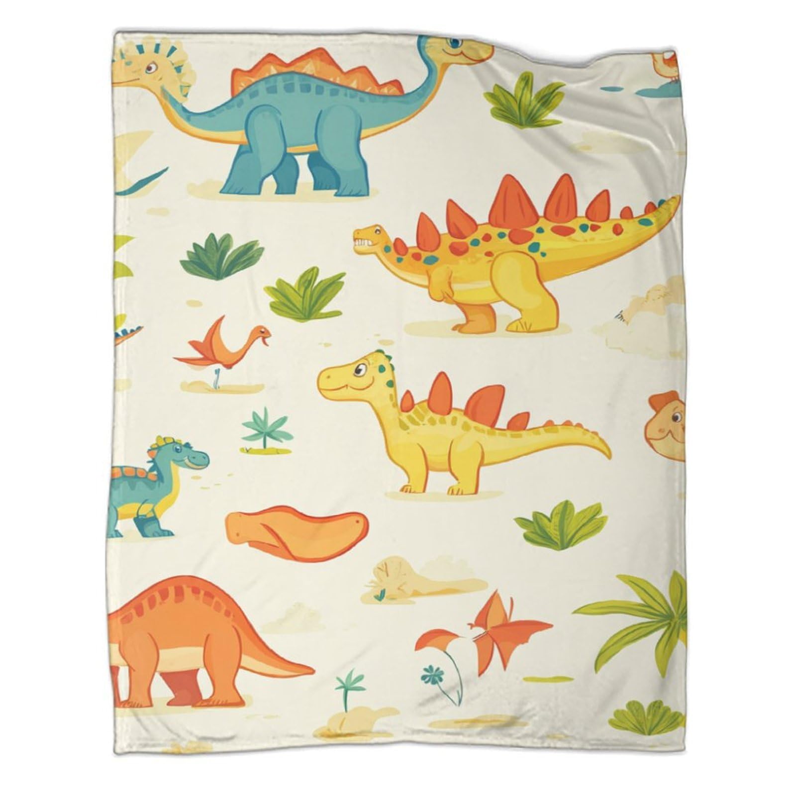 Couverture flanelle dinosaure chaude légère plaid 150x200cm