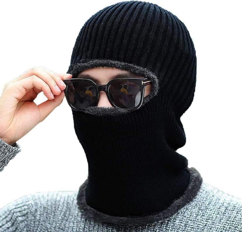 richmen Winter Monkey Cap Snow Proof Woolen Hat for Women and Men Soft Fleece Inside Fur Beanie Skull Cap Casual Ski Hiking Wool Full Face Cover Balaclava Motorcycle Capset | Freesize-picture-15