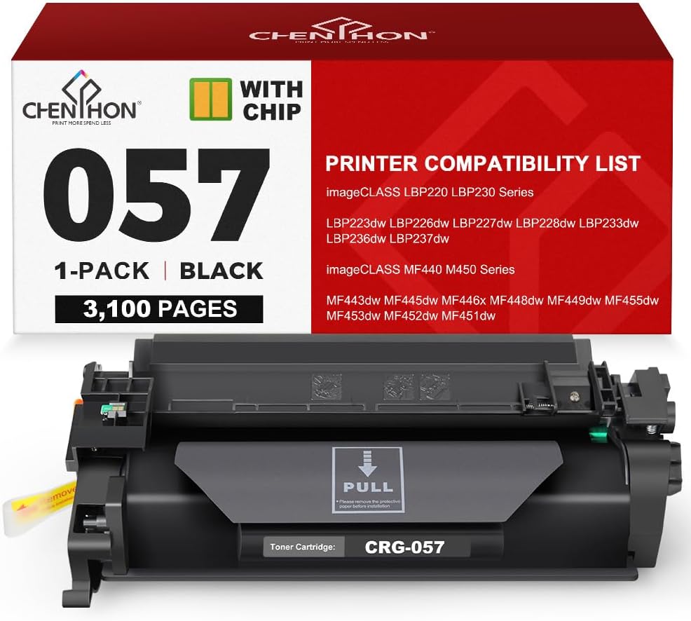 057 Toner Cartridge Compatible Replacement for Canon 057 CRG057 Black Toner 3009C001 for Canon imageCLASS MF445dw MF448dw MF449dw MF455dw LBP226dw LBP227dw LBP228dw Printer Toner Cartridge