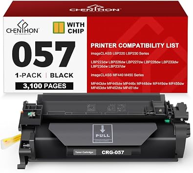 CRG 057 Cartridge Compatible for Canon 057 Black Toner Cartridges, 1 Pack