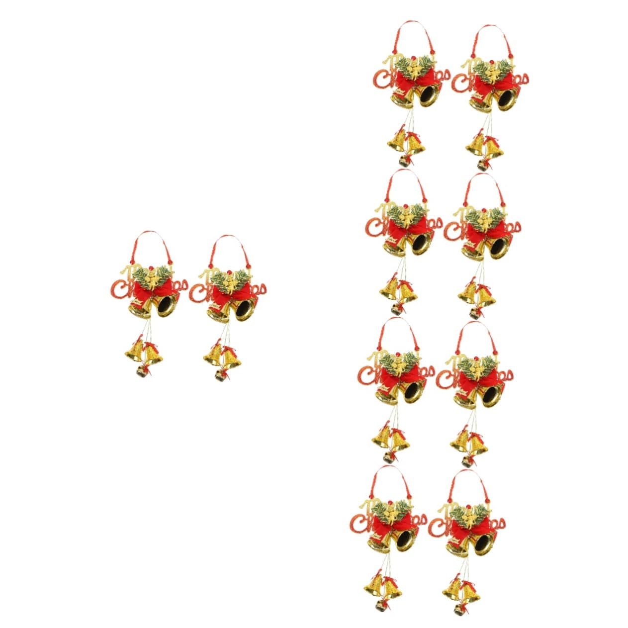 ABOOFAN 5 Set Decorazioni Natalizie Decorazione Campane Di Ornamenti Natalizi Decorazioni Cameretta Pendenti Natalizi L'impiccagione Dell'albero Di Natale Adorna Addobbi Natalizi 2 Pezzi*5
