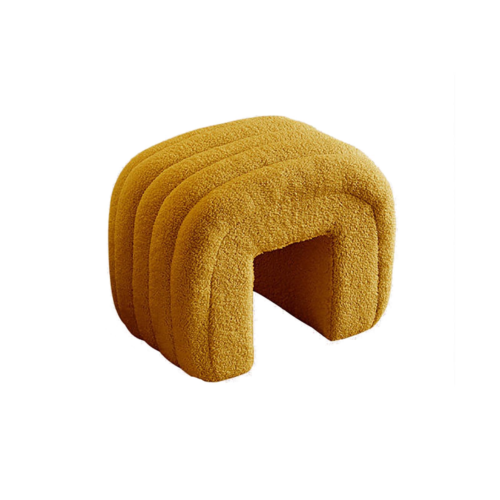 Reposapiés pequeño tapizado boucle sala de maquillaje dormitorio sala de estar