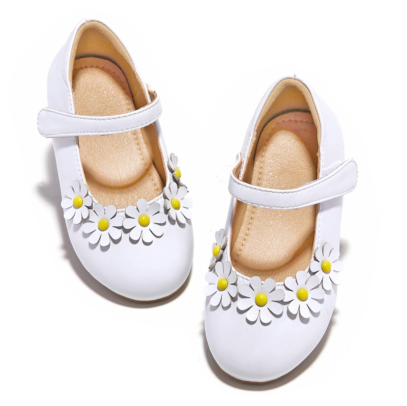 GINFIVE Toddler Girls Dress Shoes Little Girls Mary Janes Ballerina Flats Shoes Toddler