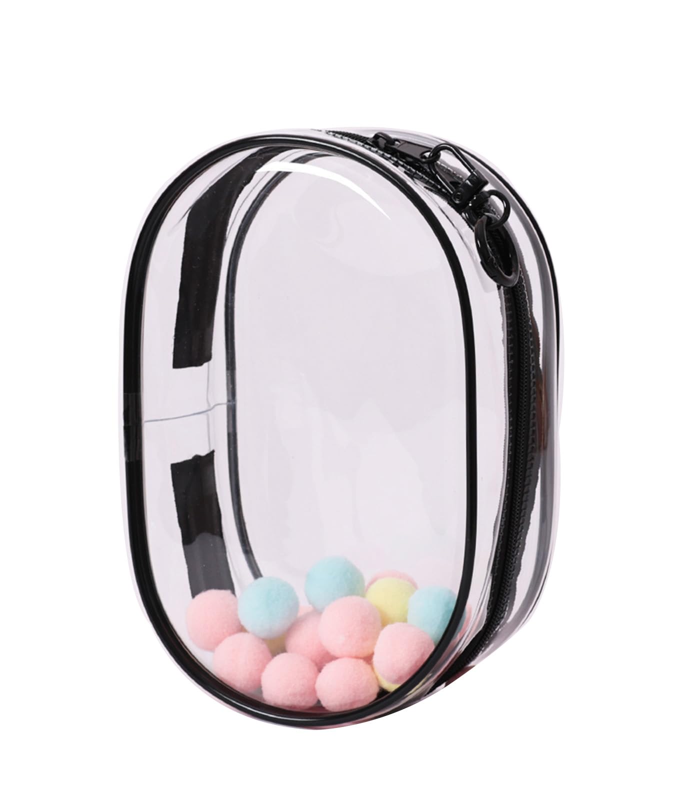 Large 18CM Plush Doll Carrying Case, Clear Figure Display Bag with Keychain Blind Box Storage Case Bag Keychain Pouch Charms for Collectibles