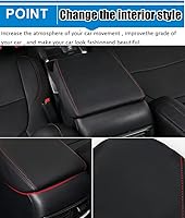 Vista 131 de Great-luck Leather Center Console Cover Armrest Pad,Protector Armrest Box Cover Accessories Keep Your Armrest in a More Comfortable Feeling(black