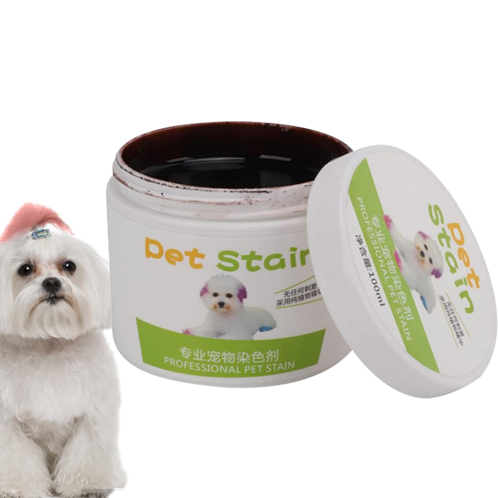 Dirfuny Dog Hair Dye, Pet Hair Dye Safely Used by Grooming Salons for a Decade, Pet Safe Dye, Bright Color for Dogs Cats and Horses, 100g