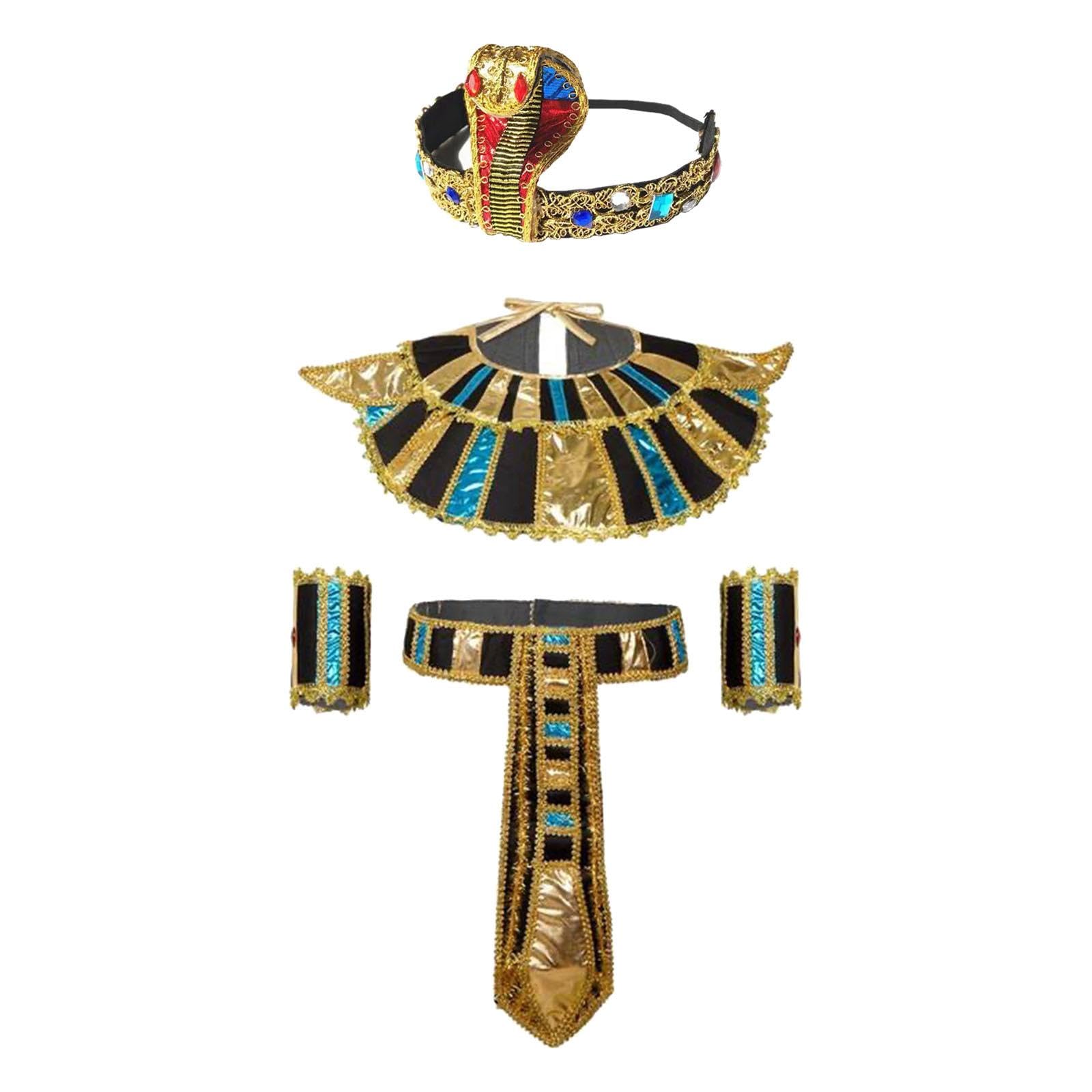 5-piece Egyptian Costume Accessory Set for Women, Egyptian Headdress