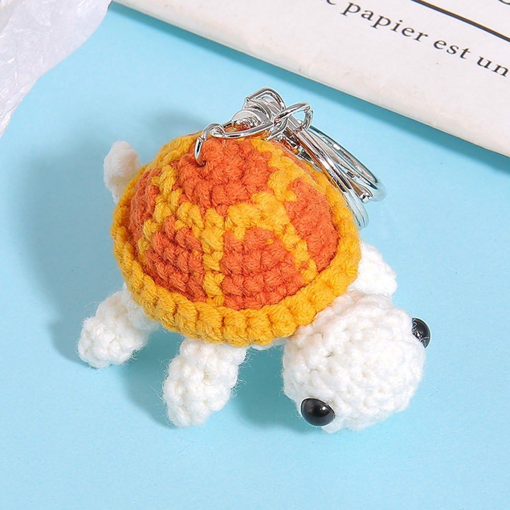 Mini Handmade Crochet Turtle Keychain Crochet Animal Turtles