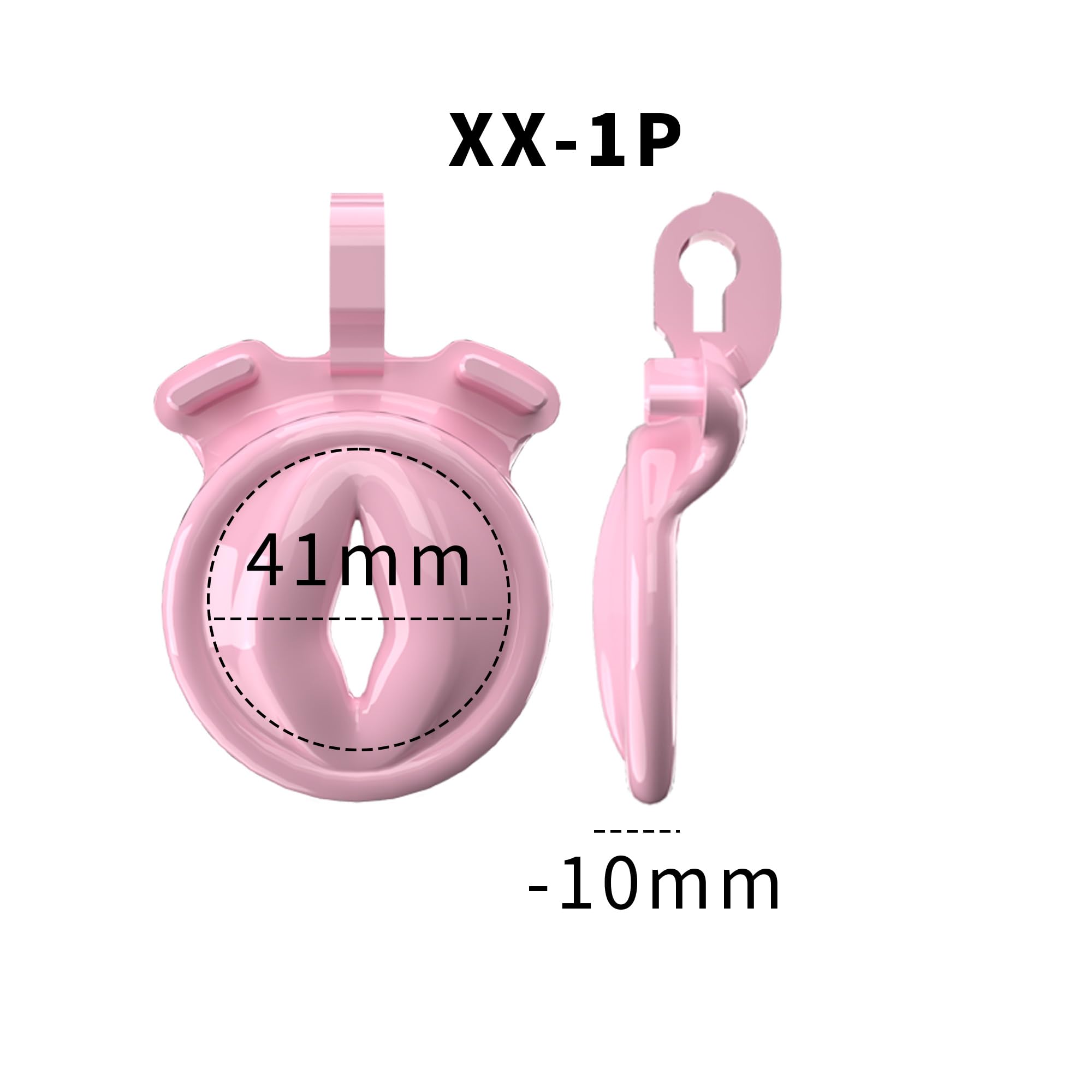 Chastity Cage Uomo Gabbia Pene Sissy Cintura Di Castità Maschile Cock Cage Erotitici Sexy Per Coppie (Flat-1,Pink)