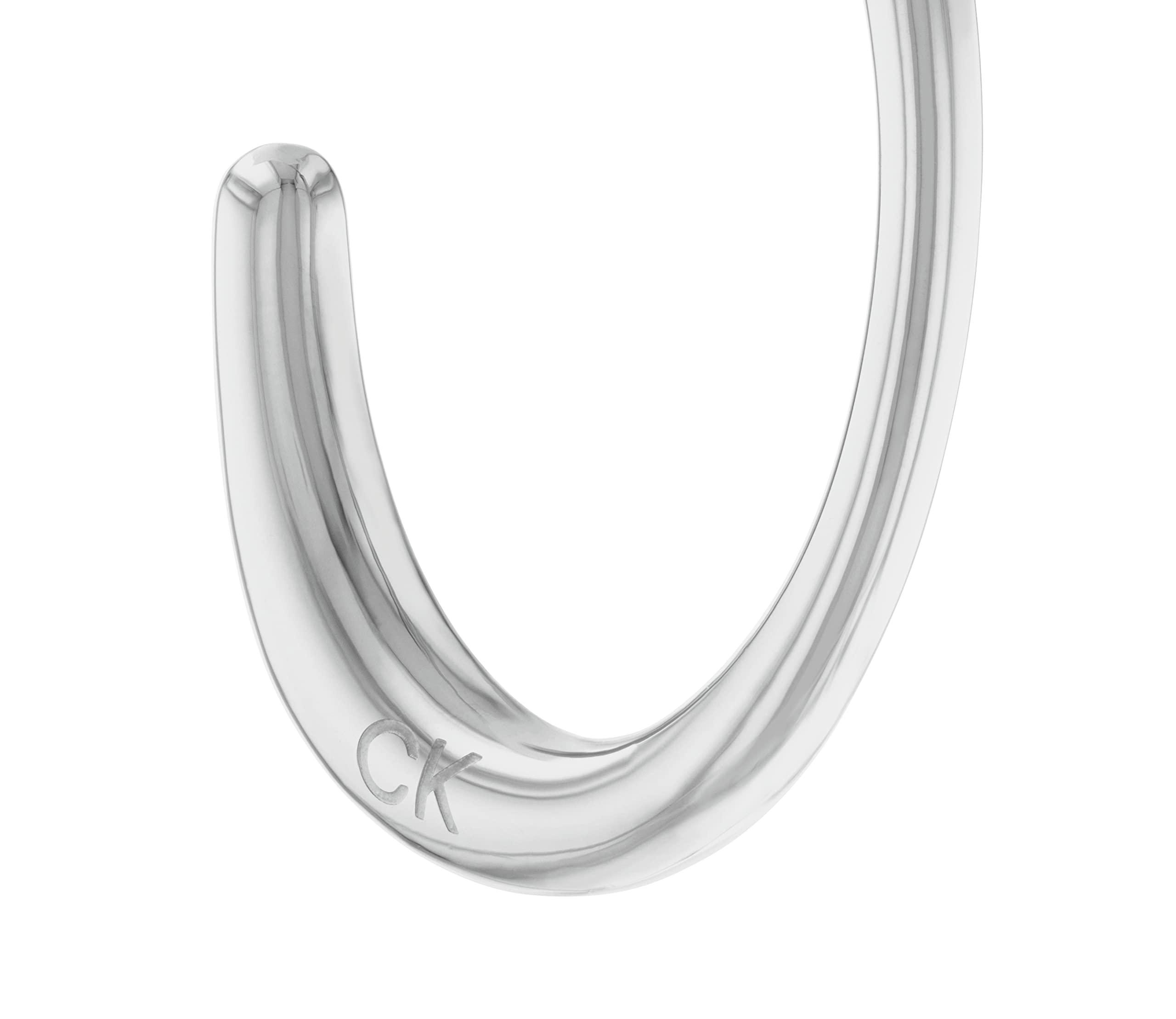Calvin Klein Orecchini a Cerchio da Donna Collection PLAYFUL ORGANIC SHAPES in Acciaio Inox - Disponibile in Argento o Oro