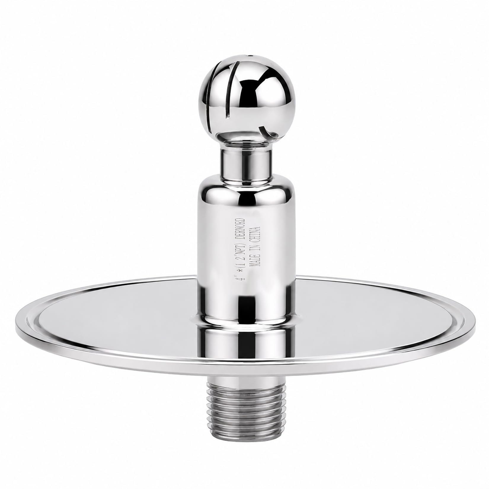 DERNORD Sanitary Rotary Spray Ball 4"TC X 1/2"MNPT CIP Tank Cleaning Ball