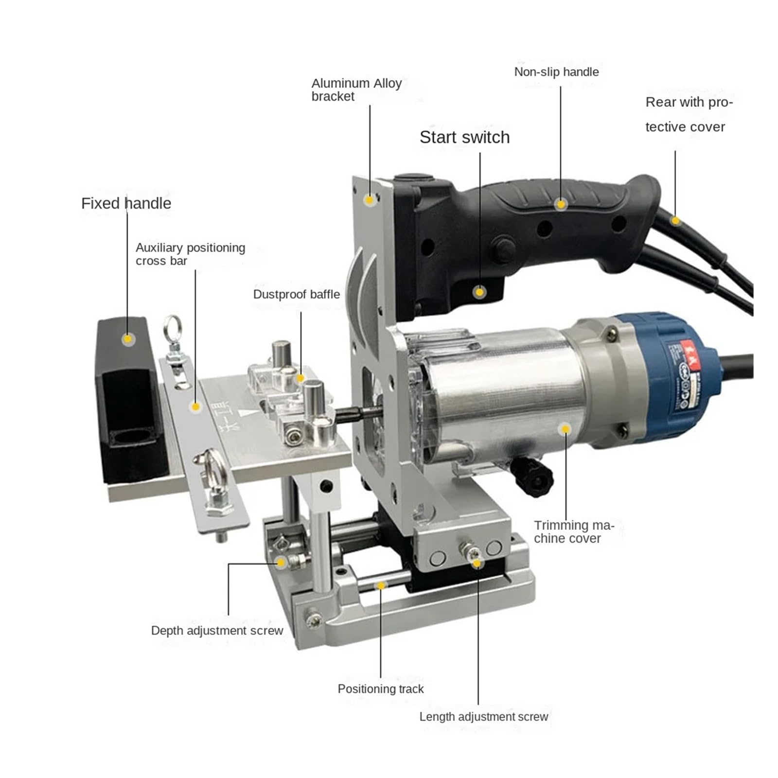 Stemmen Jig 2 In 1 Schlitzen Halterung Unsichtbare Befestigungselemente Punch Locator Fräser Positionierung Rahmen for Trimmen Maschine Leistungsstark und effizient