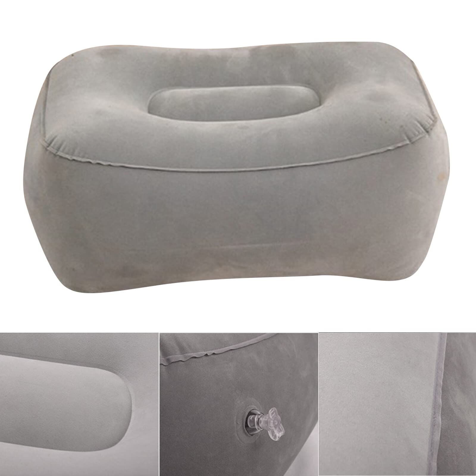 Poggiapiedi Gonfiabile Da Viaggio - Cuscino Regolabile Per Aereo, Auto E Treno - Foto 2