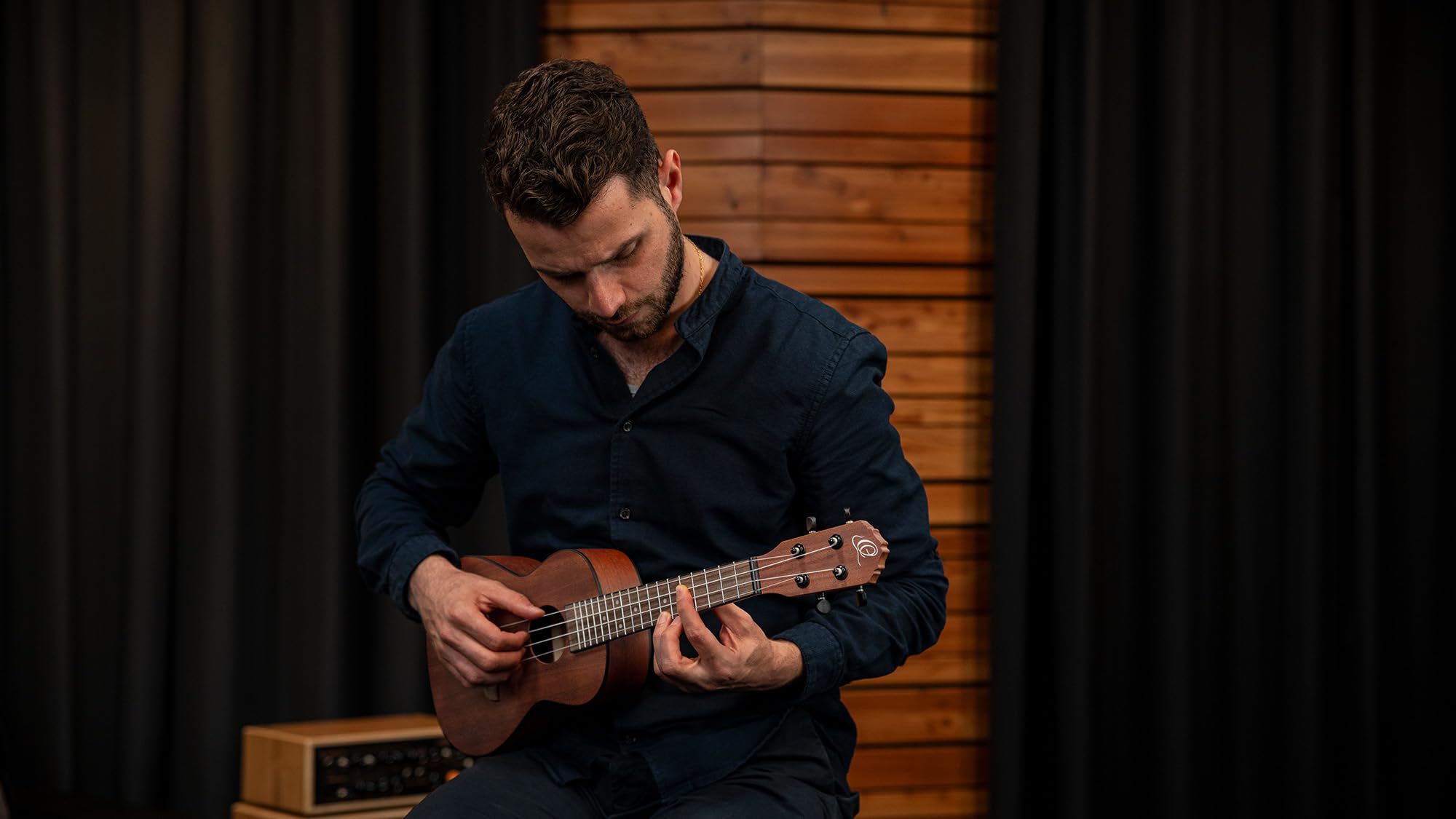 Ortega Guitars Ukulélé Concert Acoustique – Série Bonfire – Sapele, Naturel (RU4MM)