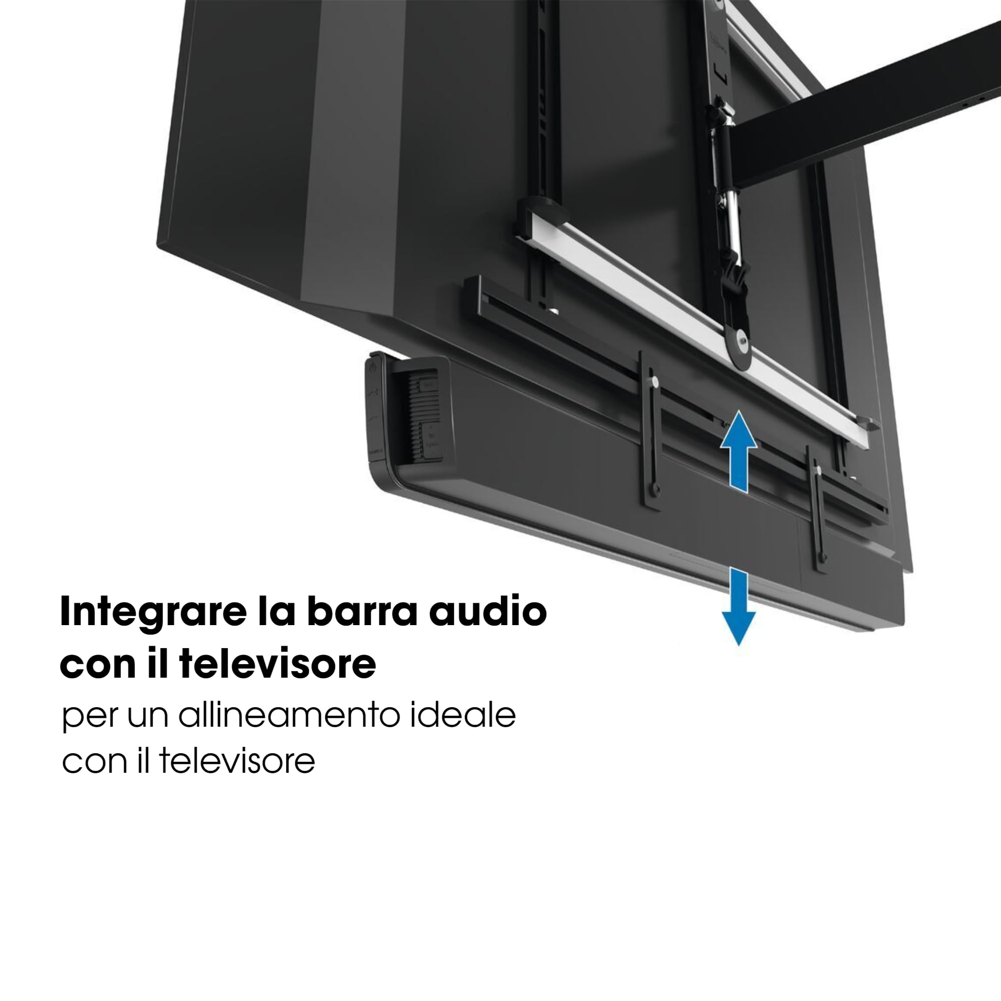 Vogel's Sound 3550 Supporto universale per soundbar, adatto anche per Bose Soundbar 500/700, Sonos Arc/Beam/Playbar, Samsung, Sony, LG e JBL, supporto per VESA da 100 a 600, peso max. 6,5 kg