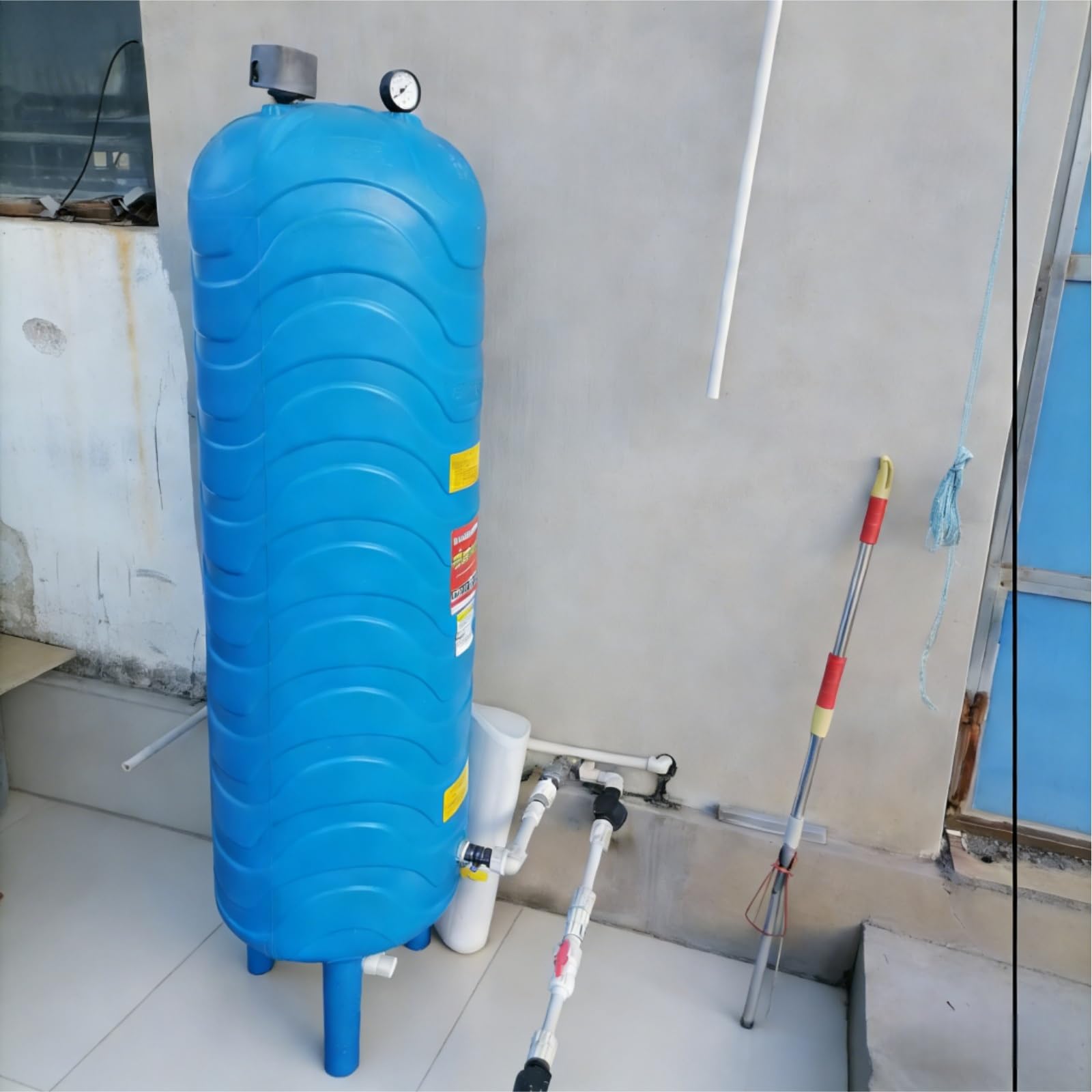 Haushaltsdruckbehälter, Eigenständiger Brunnen-Druckbehälter, Robuste Konstruktion, Geeignet Für Waschküchen/Küchen/Duschbereiche/Gärten(60L/15.8Gal)