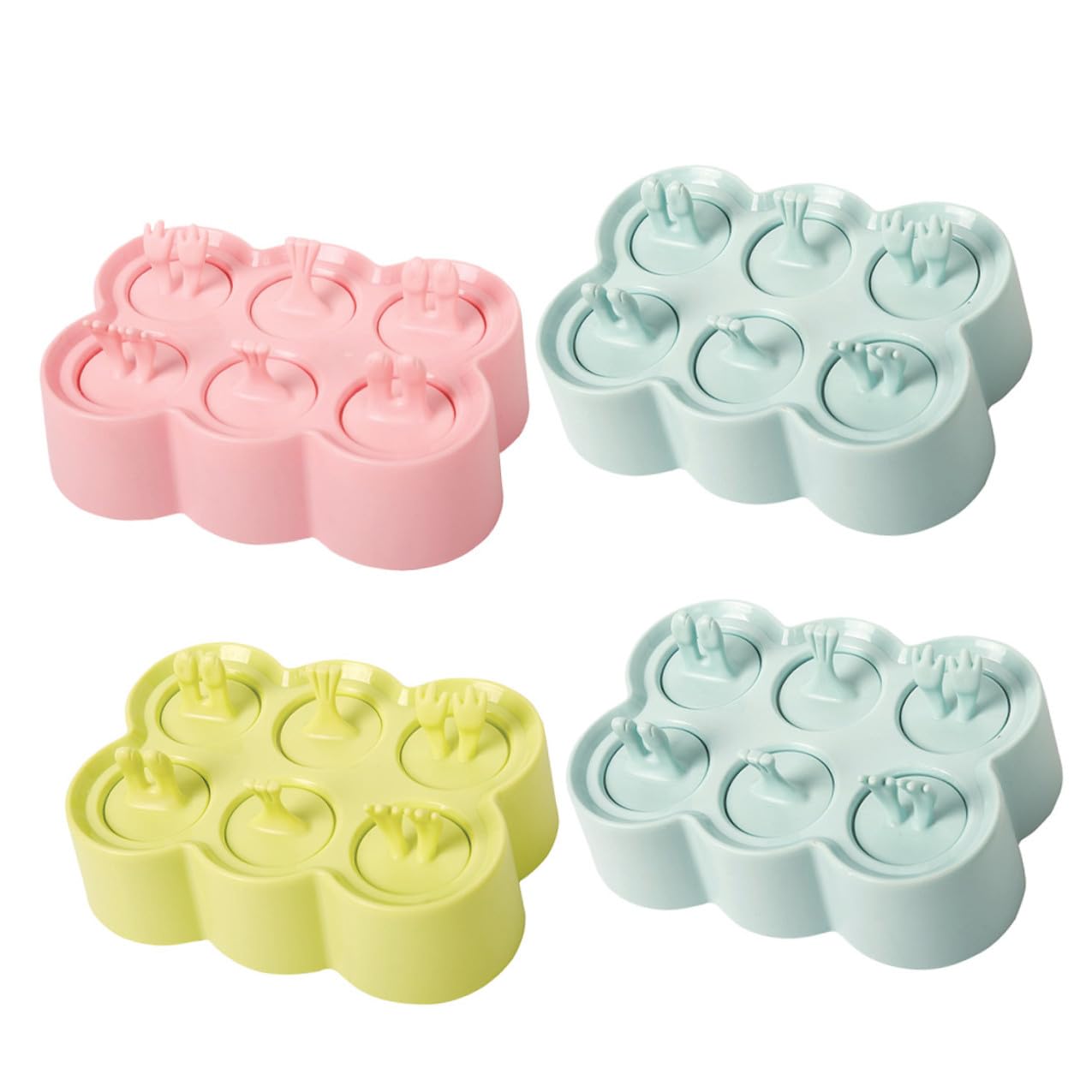 4ensembles Lot de Moules à Glace Silicone Soi-même Animaux pour Glaces Maison et Yaourts Glacés