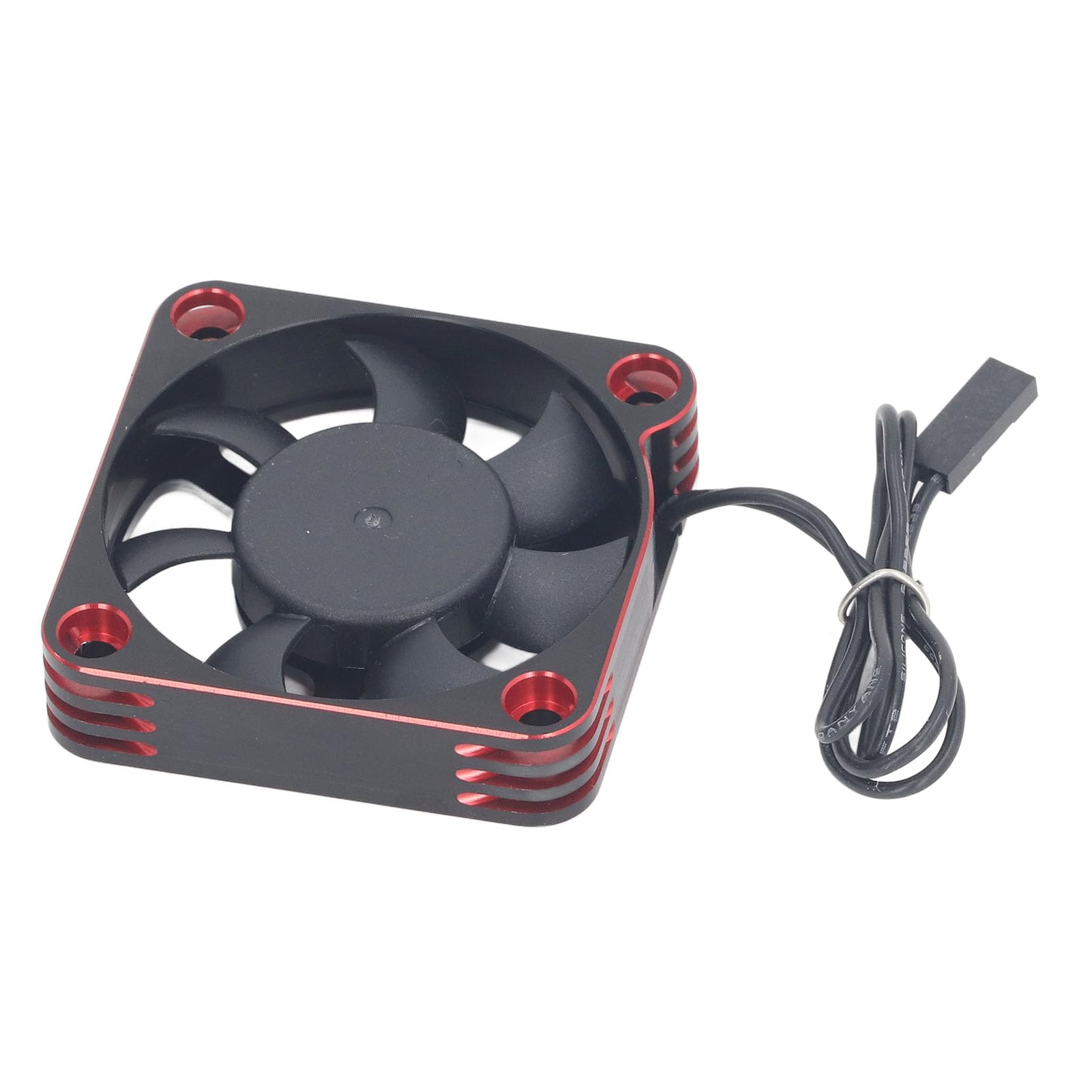 RC Motor Cooling Fan,50mm RC Model 15000RPM ESC Heatsink Fan for RC Car Motor Upgrade Parts (Red)