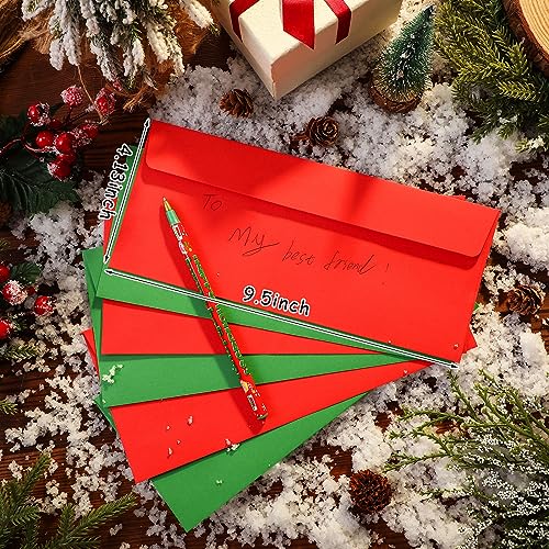 Image of Outus 500 Pcs #10 Colored Envelopes Business Adhesive,Red, Green | Letter Size, Standard for Office Check Invoices Letters Letterhead Invitations Announcements 4-1 /8 x 9-1 /2'', Neon