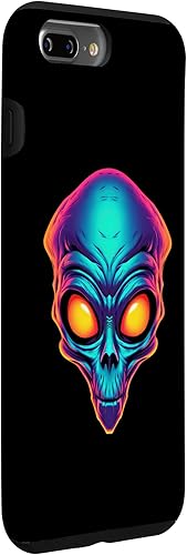 Vista 24 de iPhone 11 Pro Max Scary Alien Face UFO Alien Head Funny Alien Case