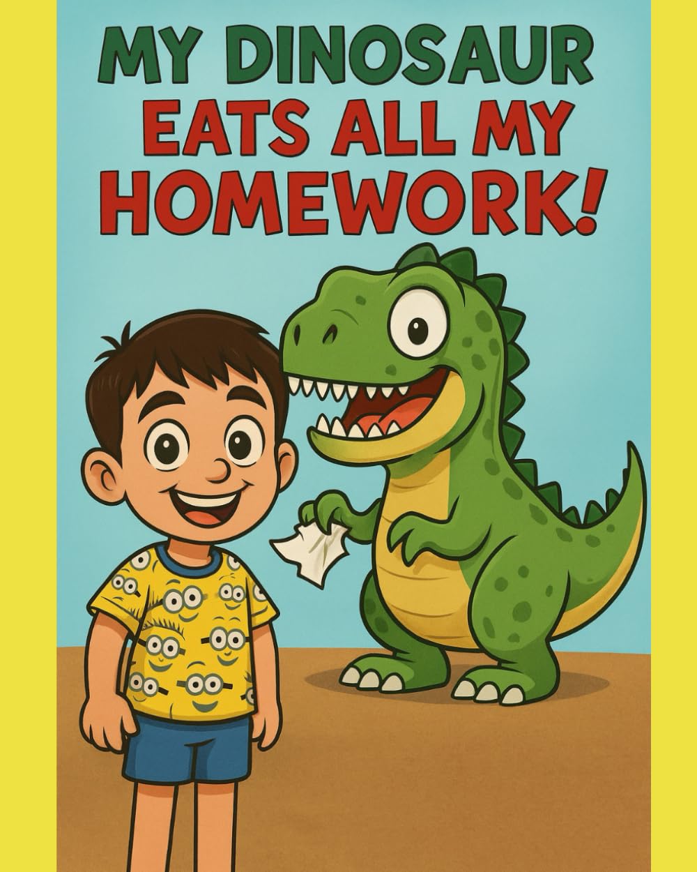 My Dinosaur Eats All My Homework!: A silly story about VJ whose friendly dinosaur shows up at school and causes hilarious chaos.