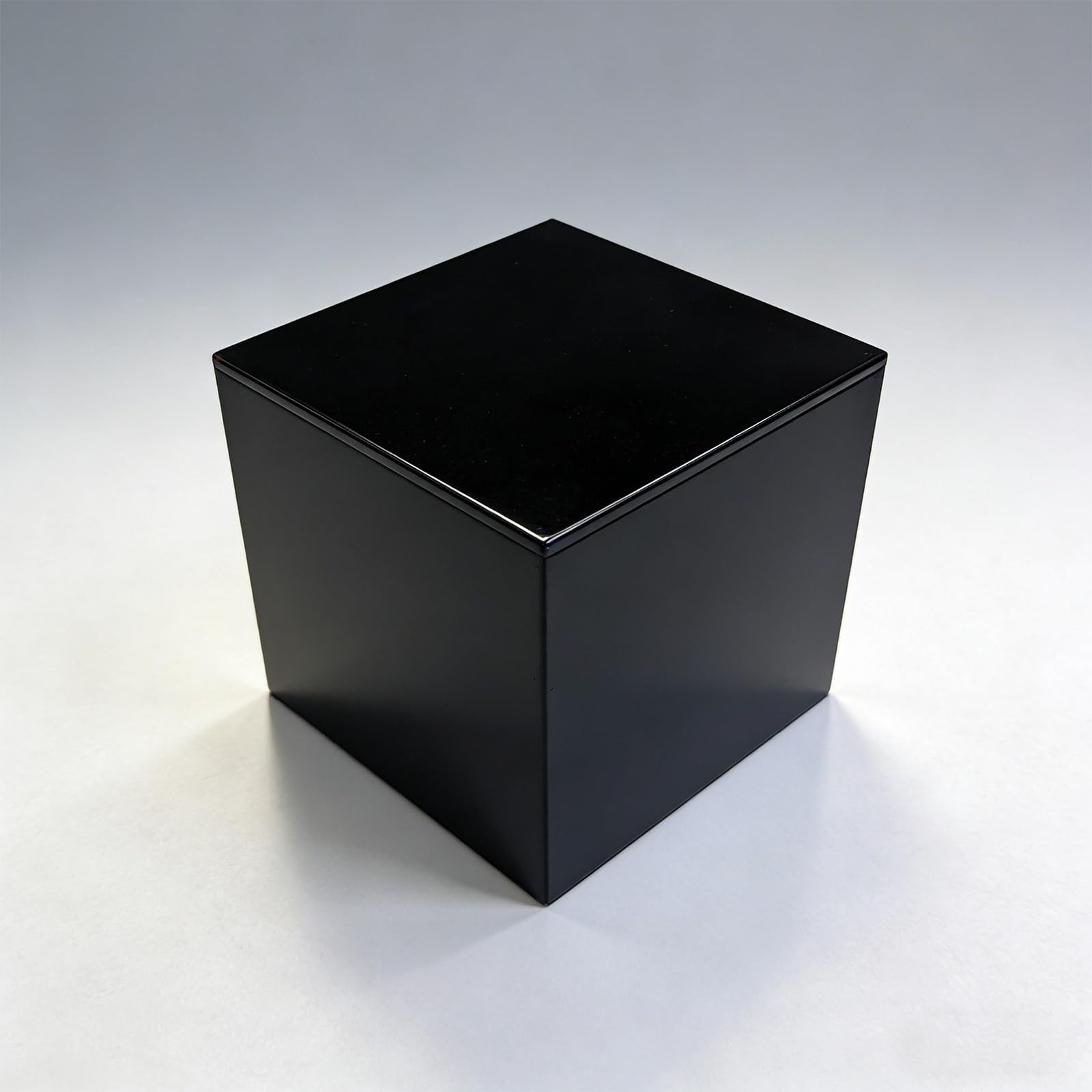 LYDBMYT Black Cube Display Pedestal Stand for Bridal Shop & Photography Props, MDF, 150kg Capacity, Mannequin Showcase, Commercial Art Display (50x50x20cm/20x20x8in)