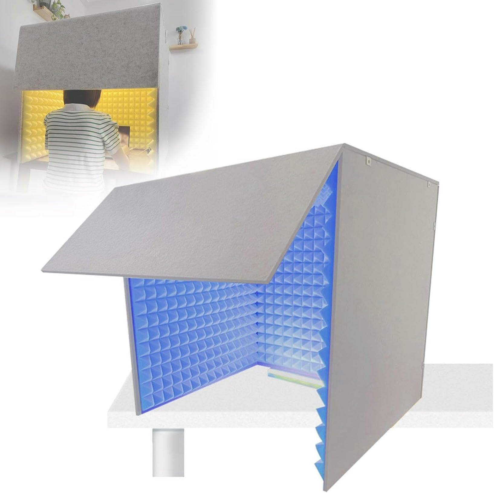 Cabine vocale portable 80x80cm contre l'écho pour un enregistrement sonore net