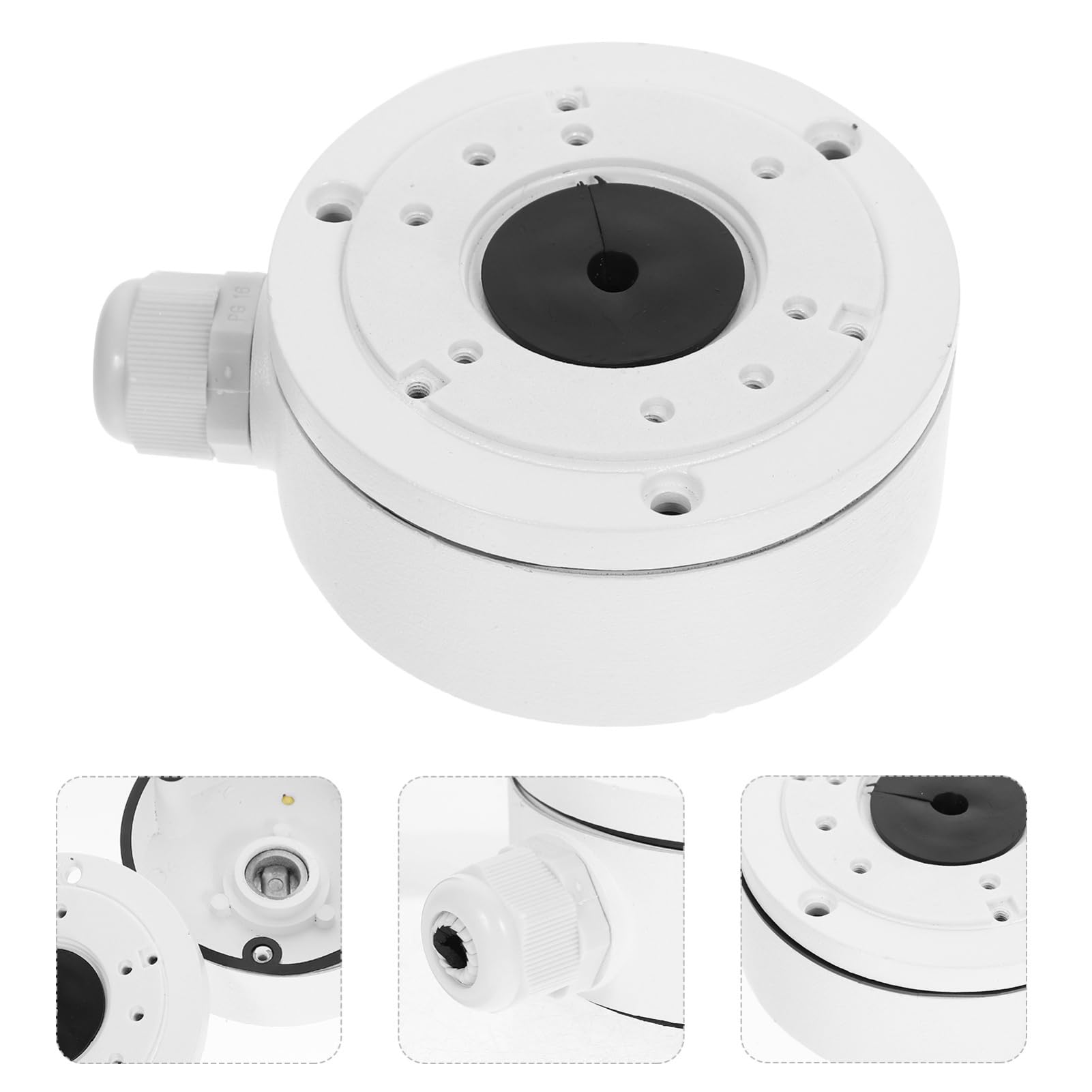 HOMSFOU Scatola Da 5 Pezzi emisferica scatole derivazione esterne protezione prese esterne connettore protettivo supporto per fotocamera protezione del cavo esterno bianca