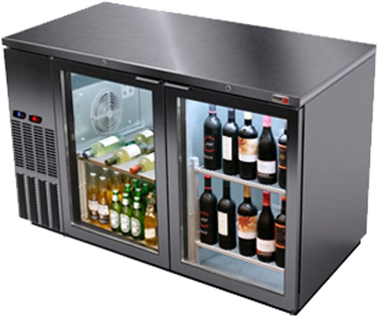 Fagor Refrigeration FBB-59GS-DT Stainless Steel Dual Temp Glass Door Refrigerated Food Rated Back Bar Wine & Beer Cooler