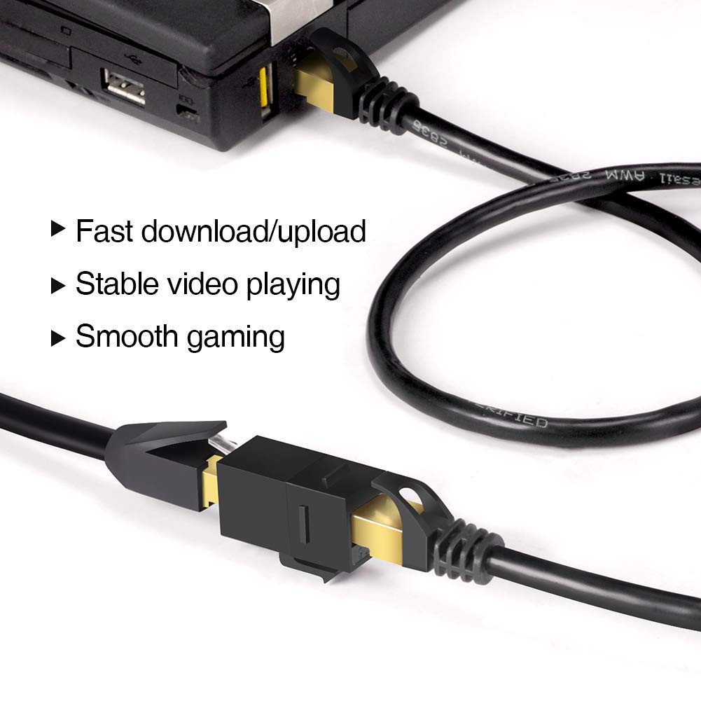 RJ45-Koppler Cat6 Cat 6 Cat 5 Cat5 Cat5e Keystone Jack Netzwerkkabel Kupplungen Extender Adapter Wand Inline Patch Panel Connectors