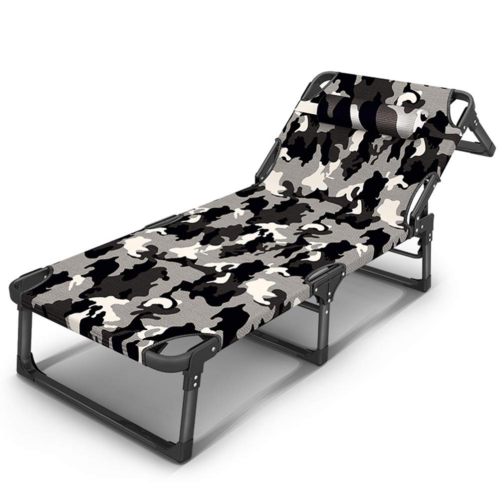 Lit de camp de voyage pliable pour sieste au jardin et nuits sous la tente