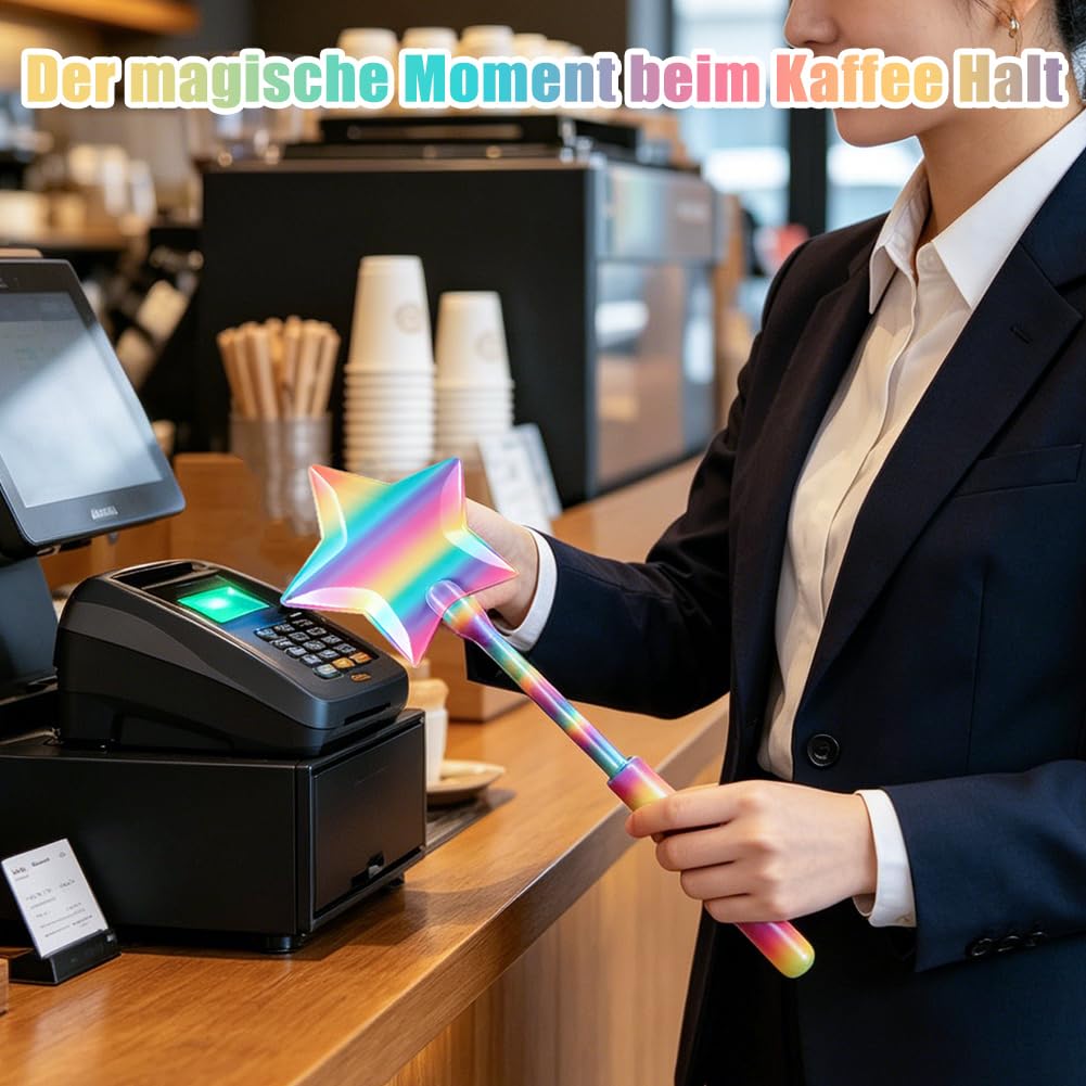 Zauberstab EC Karte, Zauberstab Kreditkarte, 3D Gedruckter Wand Zum Bezahlen 3D Print Bezahl Zauberstäbe Lustige Cardholder Kreditkartenhalter für Teens Erwachsene (Bunt)