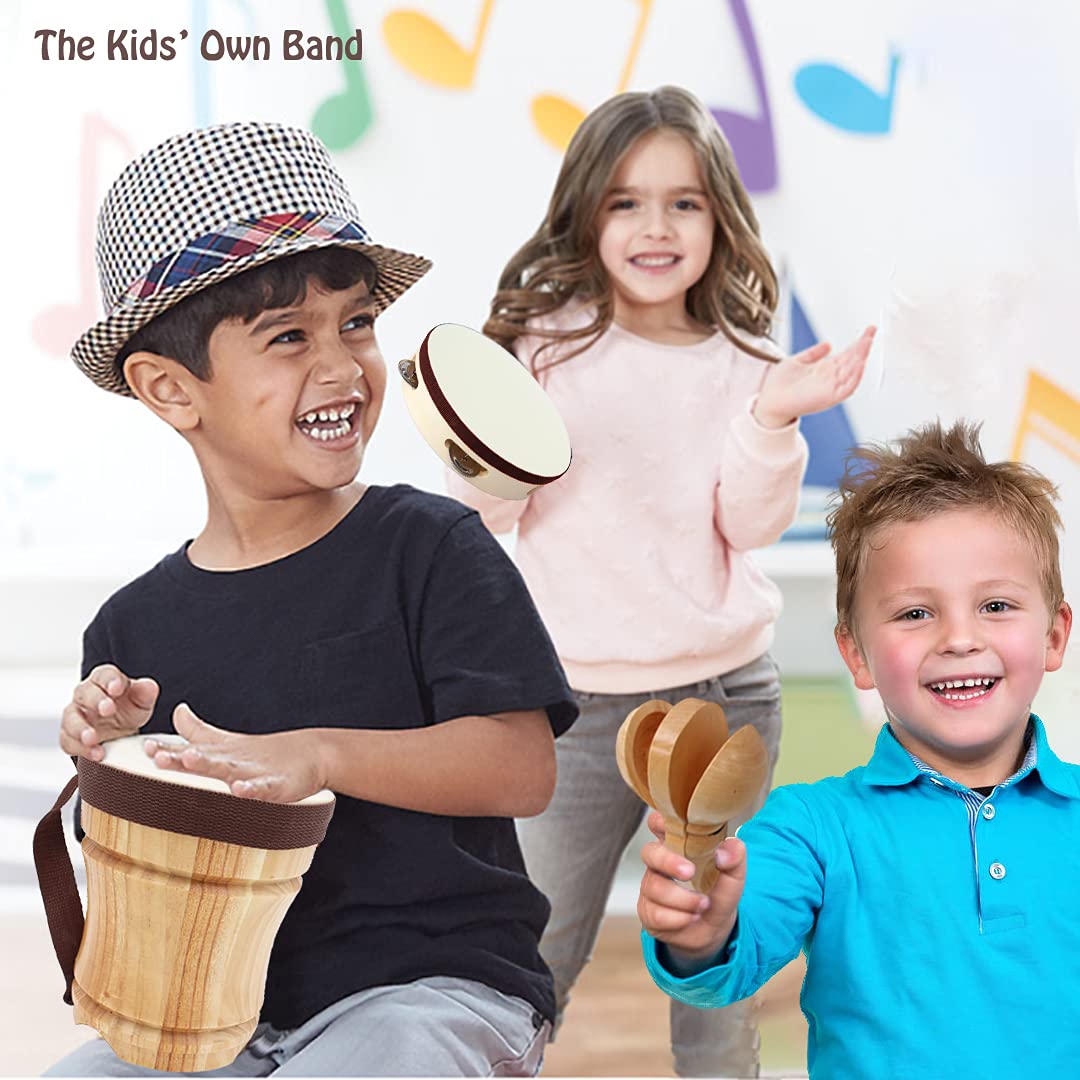 Tuoveek Montessori Percussion Kids Music Set,Wooden Musical