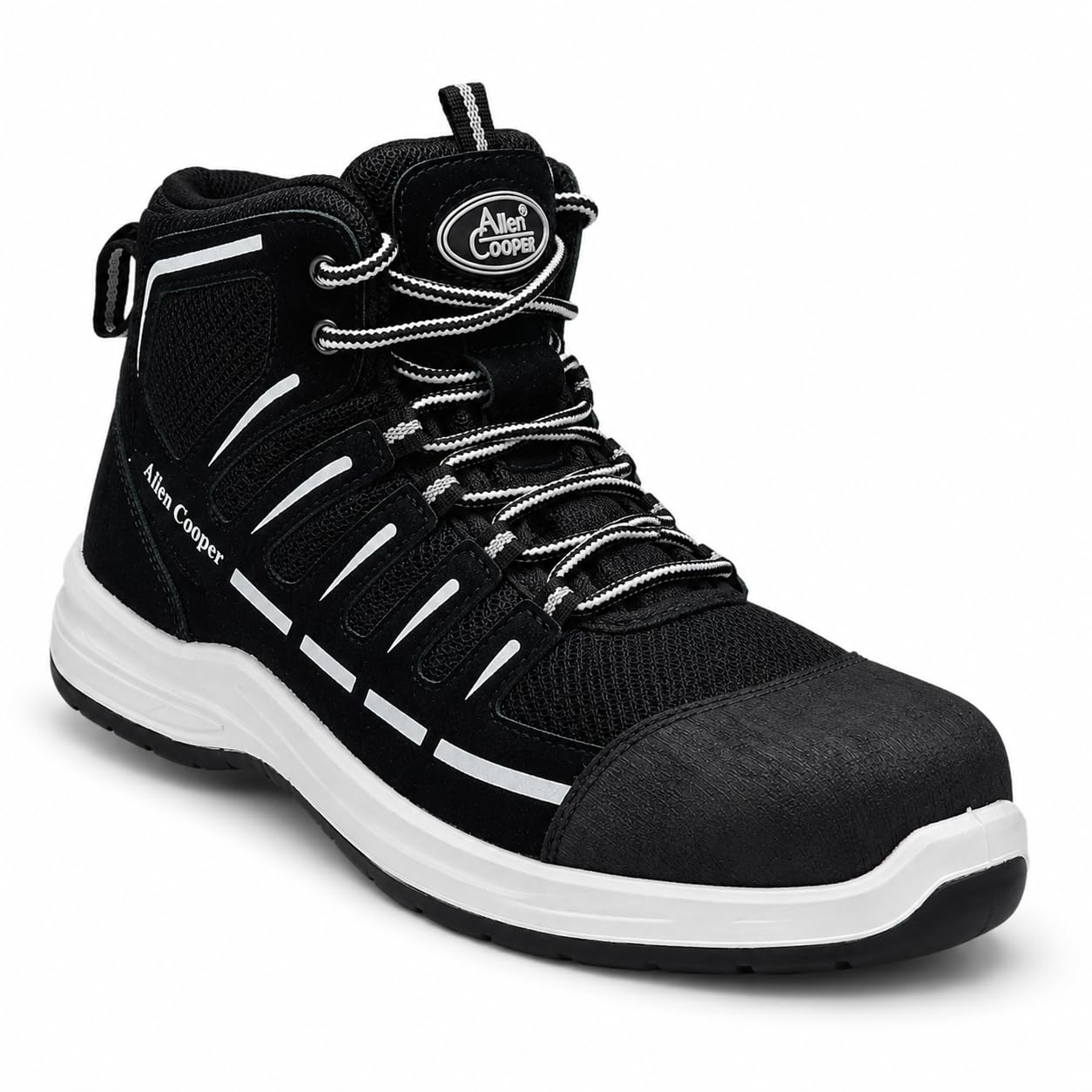 Allen Cooper Safety Shoe ACL 11785 Hi-Ankle | High Performance Fabric & Leather Upper | Non-Metallic Protective Fibre Toe Cap, Anti-Skid Sole DD-PU Sole | Size 06 INDIA/UK-image-16