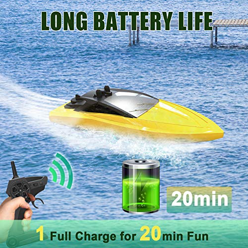 RC Boats for Kids and Adults, Gifts for Kids Boys Girls, Outdoor Water Kids Toys, Mini Remote Control Boats for Pools Lakes Backyard, Fun RC Toys for Kids, Long Battery Life, 2.4GHz Speedy RC Boats - Thumbnail 6
