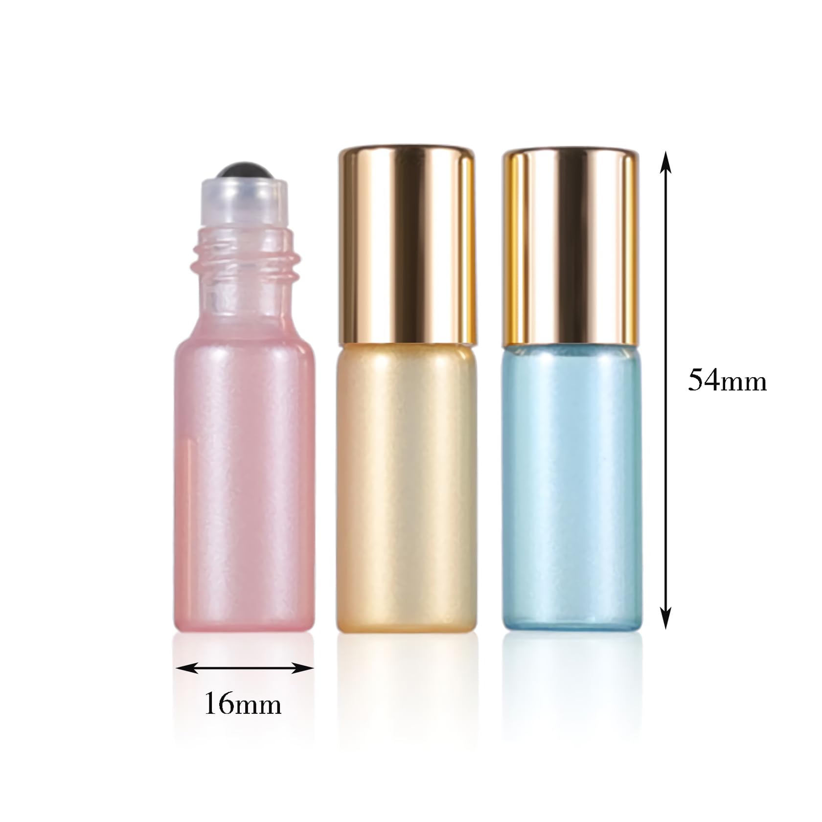 48 Pezzi Viola Bottiglia da 5 ml Roll On Vuoto Portatile Oli Essenziali Bottiglie in Vetro Per Profumi, Liquidi, Oli Essenziali