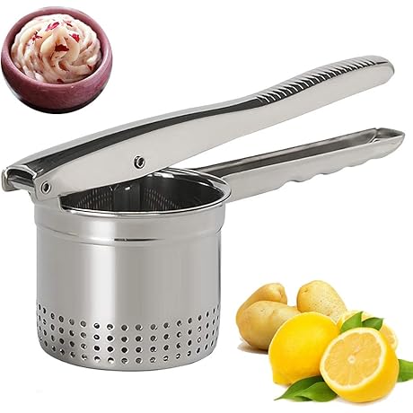 Versatile Stainless Steel Vegetable Squeezer and Masher for Effortless Food Preparation