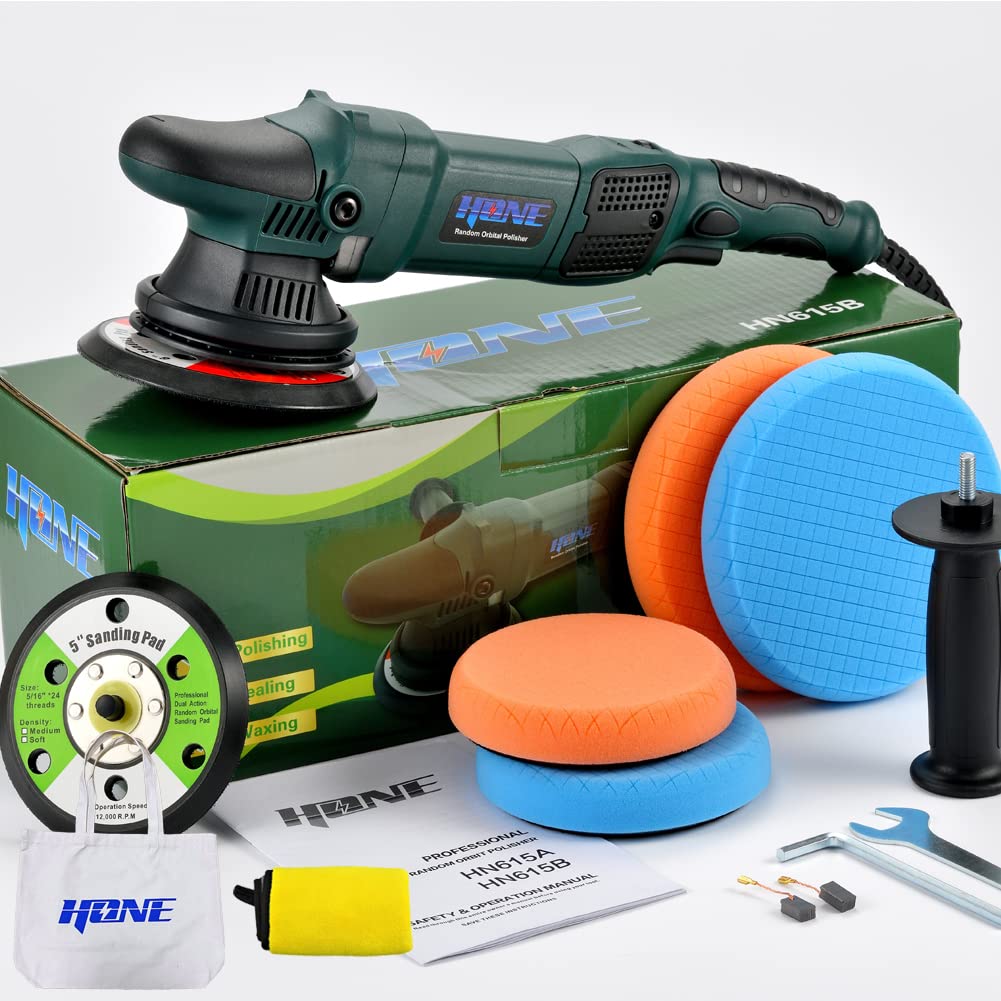 Buy HONE Car Polisher, 6"/5"/850W Dual Action Polisher with Variable Speed, 15mm LongThrow