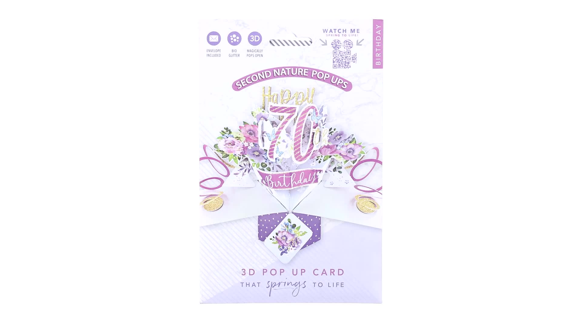 Second Nature POP064 Carte De Voeux Pop Up Anniversaire Rose (Iport