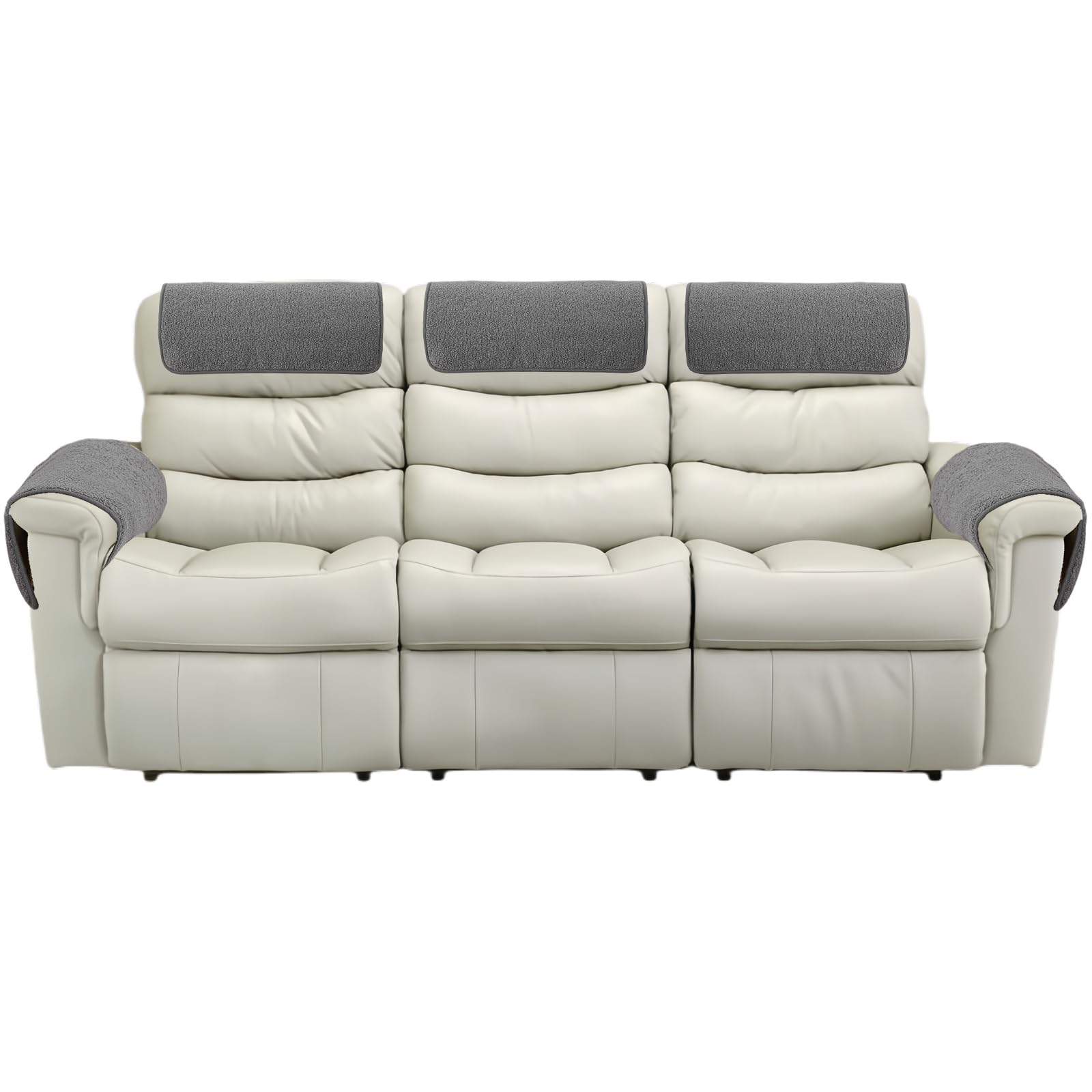 GYHH Sofa Armchair Covers for Arms, Nonslip Sofa Headrest Cover Sherpa Arm Covers with Pockets for Recliner Chair Armchair Slipcovers Furniture Protector