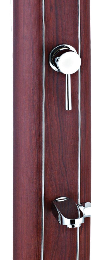 Gre DSALR32W Doccia Solare Rotonda 32 L Alluminio con Legno monocomando Giardino