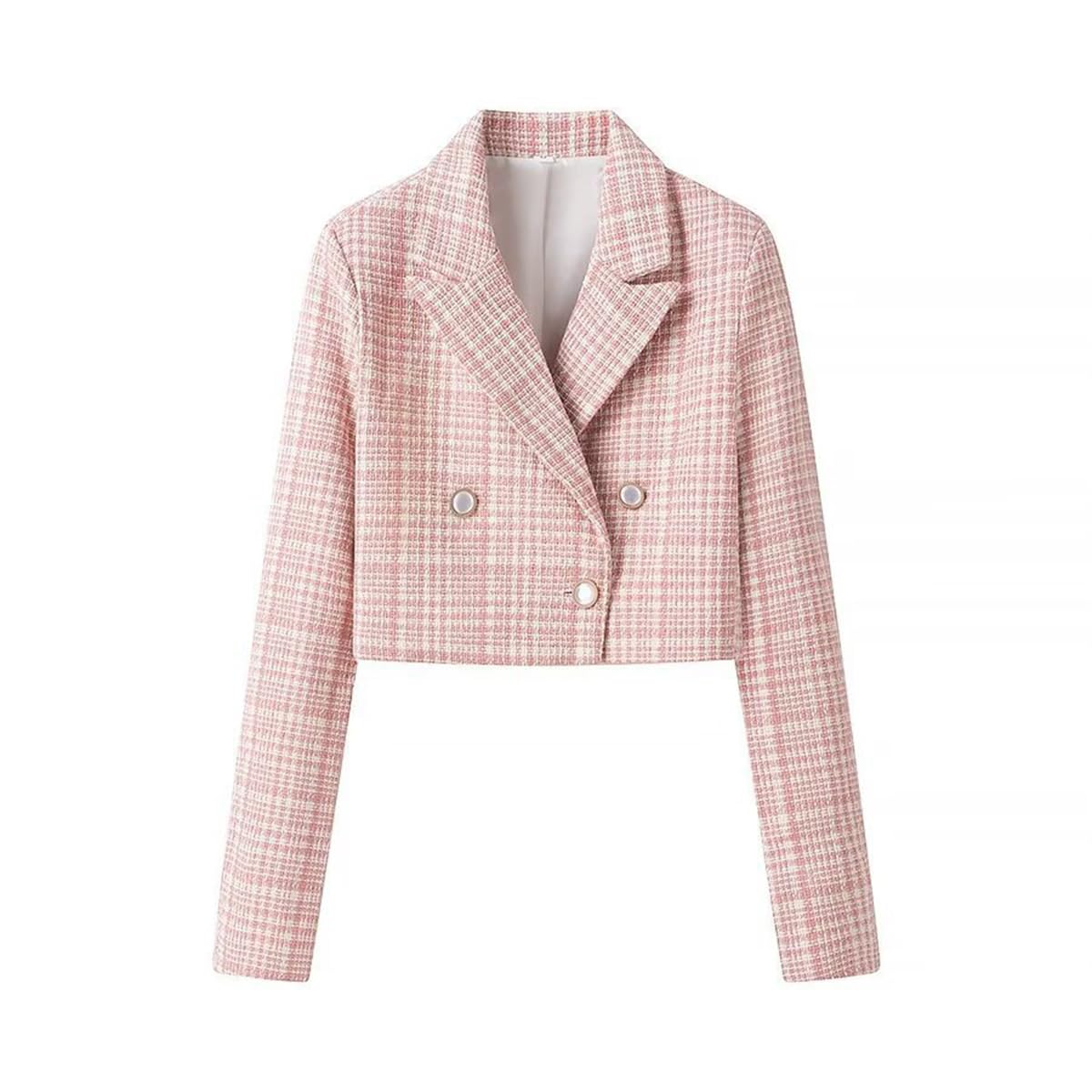 Womens Small Fragrant Wind Coat Daily Formal Suit Jacket Peak Lapel Tuxedos Blazer