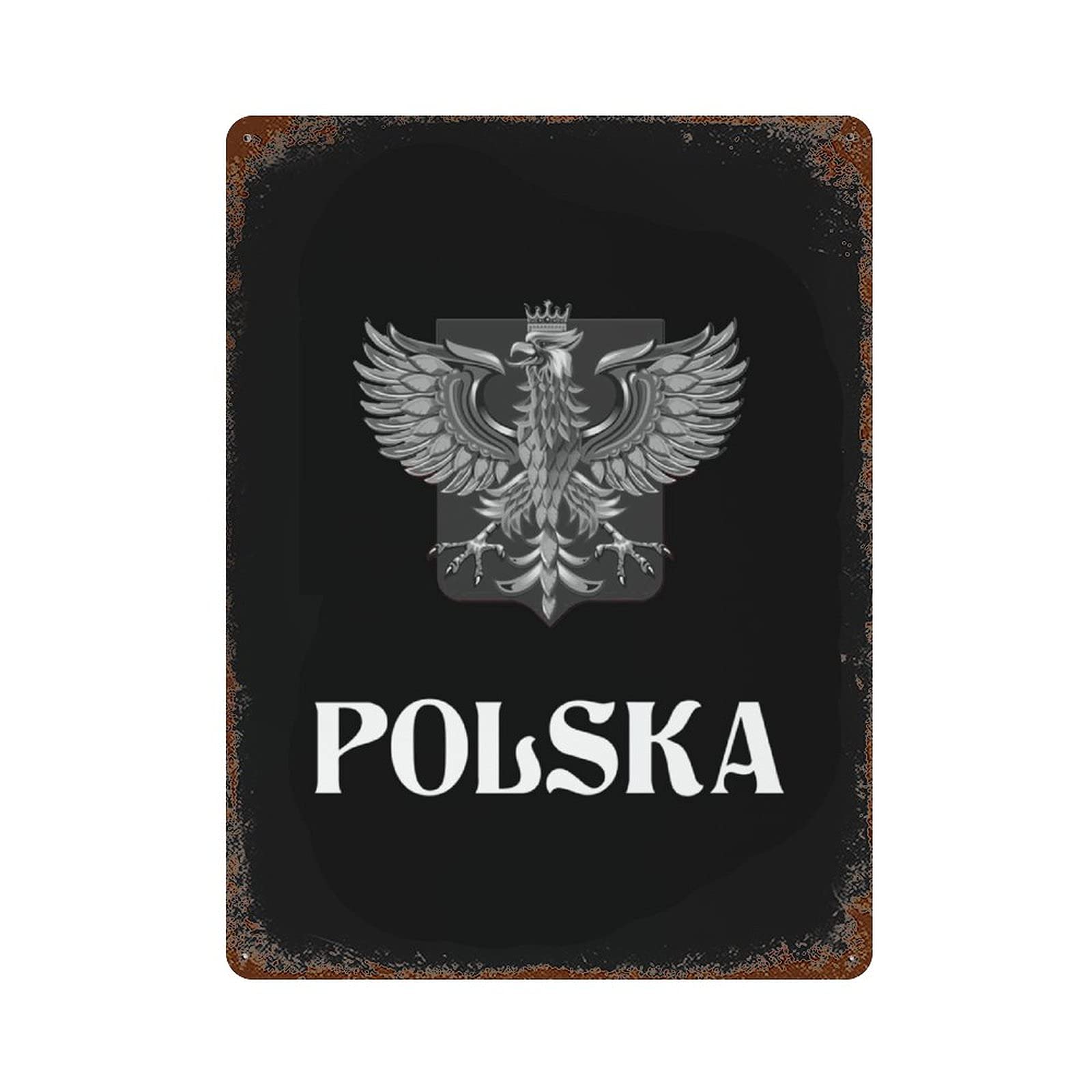 Placa de hierro de Polonia vintage para renovar paredes aburridas