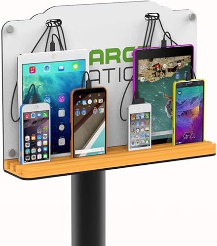 Miniatura 3 de VIPATEY Soporte de piso de torre Estación de carga de teléfono celular público 8 puertos Cables de alta velocidad Aplicable Estación de aeropuerto