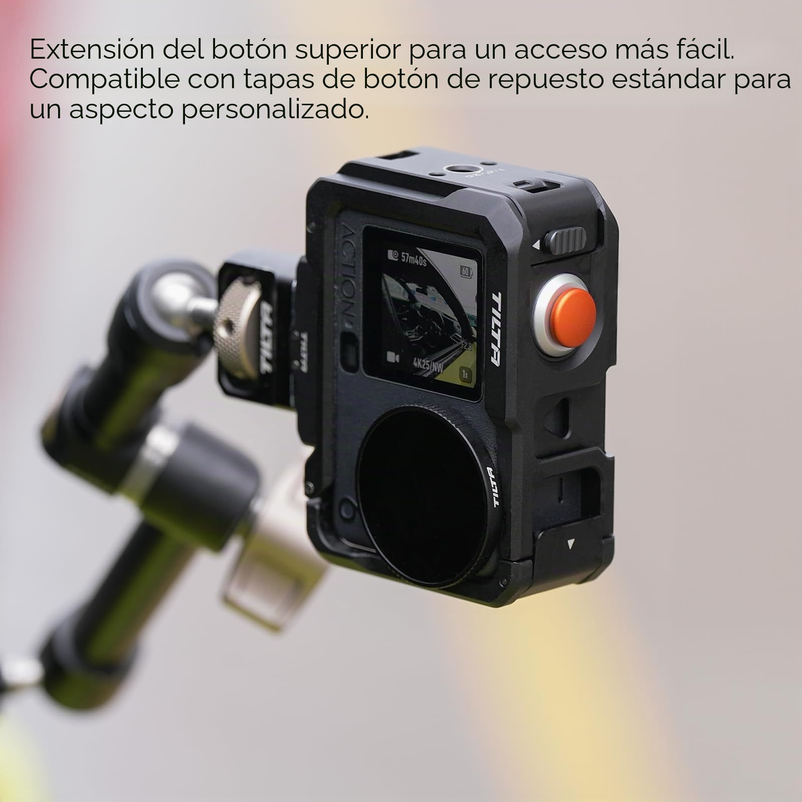 Tilta Jaula Action 6, Kit Básico de Jaula para Cámara Compatible con dji Osmo Action 6 con Placa Base de Montaje de Liberación Rápida - Negro TA-T95-A-B